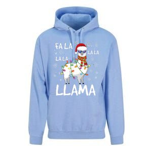 Fa La La Llama Funny Llama Christmas Unisex Surf Hoodie