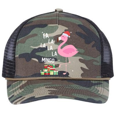 Fa La La Mingo Gift Flaming Christmas Gift Retro Rope Trucker Hat Cap