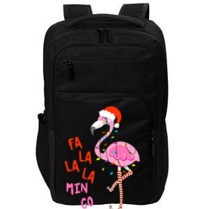 Fa La La Mingo Flamingo Christmas Tree Lights Tropical Xmas Cool Gift Impact Tech Backpack