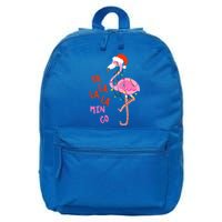 Fa La La Mingo Flamingo Christmas Tree Lights Tropical Xmas Cool Gift 16 in Basic Backpack