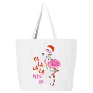 Fa La La Mingo Flamingo Christmas Tree Lights Tropical Xmas Cool Gift 25L Jumbo Tote