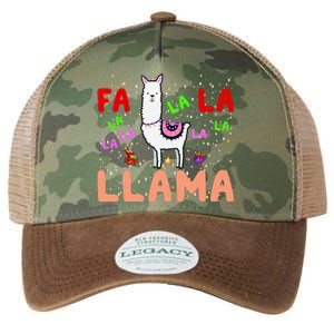 Fa La La Llama Funny Llama Christmas Legacy Tie Dye Trucker Hat