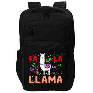 Fa La La Llama Funny Llama Christmas Impact Tech Backpack