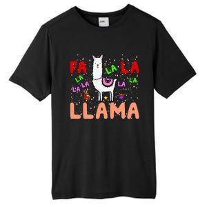 Fa La La Llama Funny Llama Christmas Tall Fusion ChromaSoft Performance T-Shirt