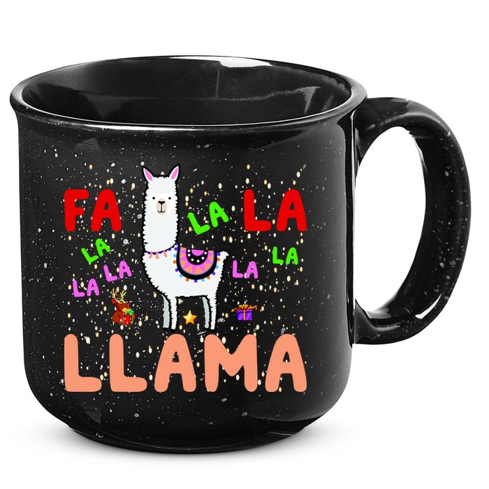Fa La La Llama Funny Llama Christmas 15oz Campfire Ceramic Mug