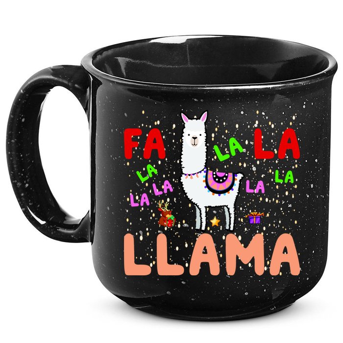 Fa La La Llama Funny Llama Christmas 15oz Campfire Ceramic Mug