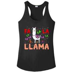 Fa La La Llama Funny Llama Christmas Ladies PosiCharge Competitor Racerback Tank