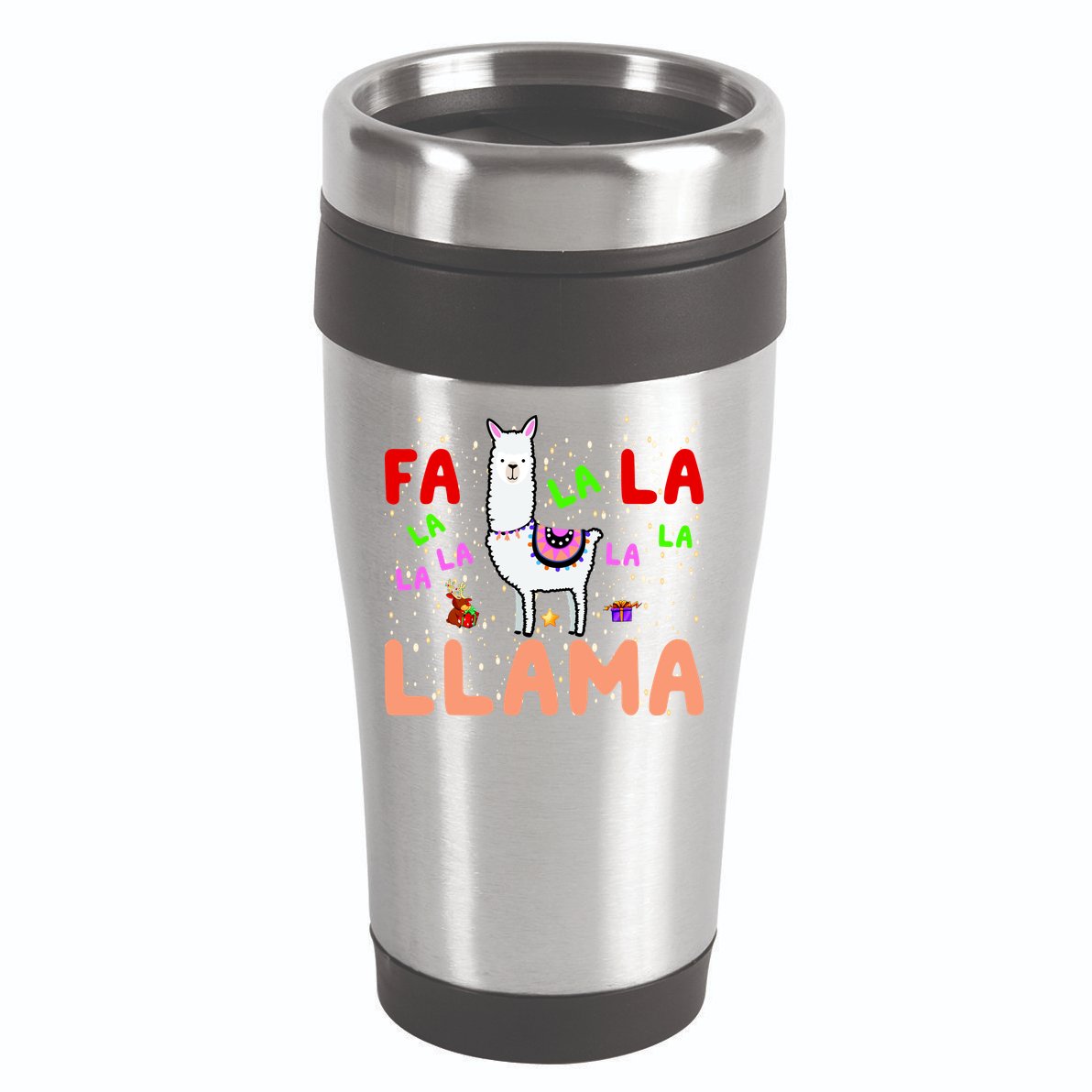 Fa La La Llama Funny Llama Christmas 16oz Travel Tumbler