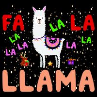 Fa La La Llama Funny Llama Christmas Cropped Pullover Crew