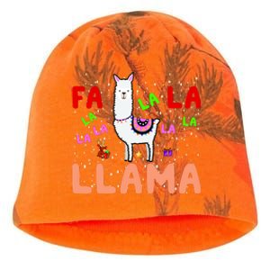 Fa La La Llama Funny Llama Christmas Kati - Camo Knit Beanie