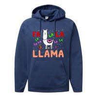 Fa La La Llama Funny Llama Christmas Performance Fleece Hoodie