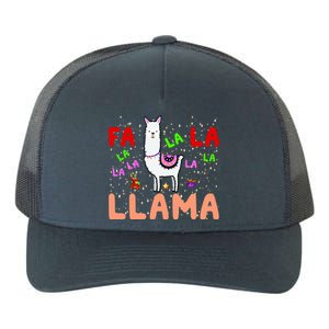 Fa La La Llama Funny Llama Christmas Yupoong Adult 5-Panel Trucker Hat