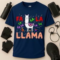 Fa La La Llama Funny Llama Christmas Cooling Performance Crew T-Shirt