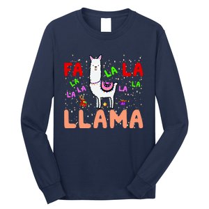 Fa La La Llama Funny Llama Christmas Long Sleeve Shirt