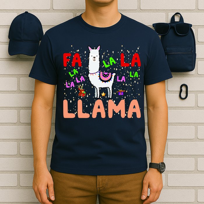 Fa La La Llama Funny Llama Christmas T-Shirt