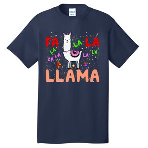 Fa La La Llama Funny Llama Christmas Tall T-Shirt