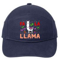 Fa La La Llama Funny Llama Christmas 7-Panel Snapback Hat