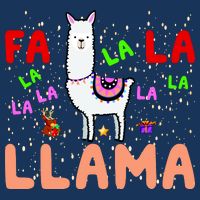 Fa La La Llama Funny Llama Christmas 7-Panel Snapback Hat