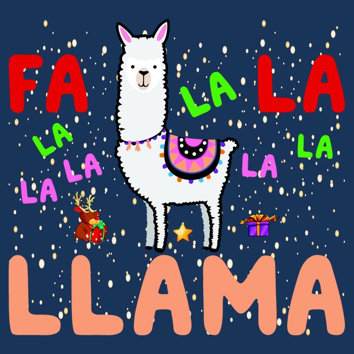 Fa La La Llama Funny Llama Christmas 7-Panel Snapback Hat