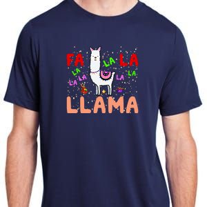 Fa La La Llama Funny Llama Christmas Adult ChromaSoft Performance T-Shirt