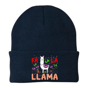 Fa La La Llama Funny Llama Christmas Knit Cap Winter Beanie