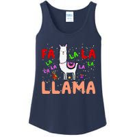 Fa La La Llama Funny Llama Christmas Ladies Essential Tank