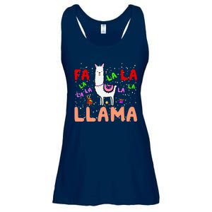 Fa La La Llama Funny Llama Christmas Ladies Essential Flowy Tank