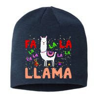 Fa La La Llama Funny Llama Christmas Sustainable Beanie