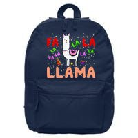 Fa La La Llama Funny Llama Christmas 16 in Basic Backpack