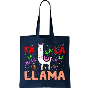 Fa La La Llama Funny Llama Christmas Tote Bag