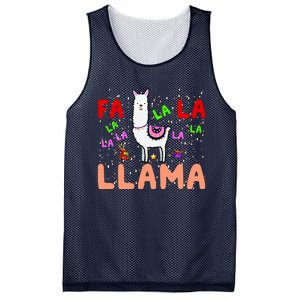 Fa La La Llama Funny Llama Christmas Mesh Reversible Basketball Jersey Tank