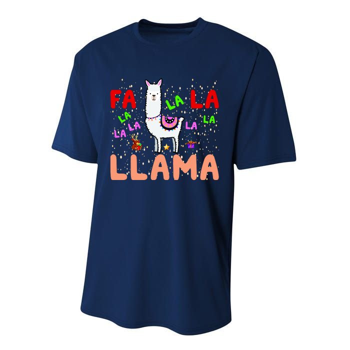 Fa La La Llama Funny Llama Christmas Performance Sprint T-Shirt