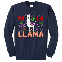 Fa La La Llama Funny Llama Christmas Tall Sweatshirt