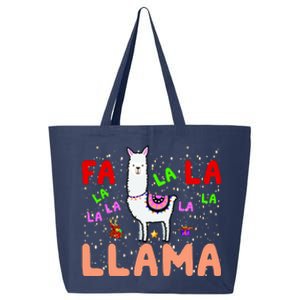 Fa La La Llama Funny Llama Christmas 25L Jumbo Tote