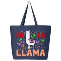 Fa La La Llama Funny Llama Christmas 25L Jumbo Tote