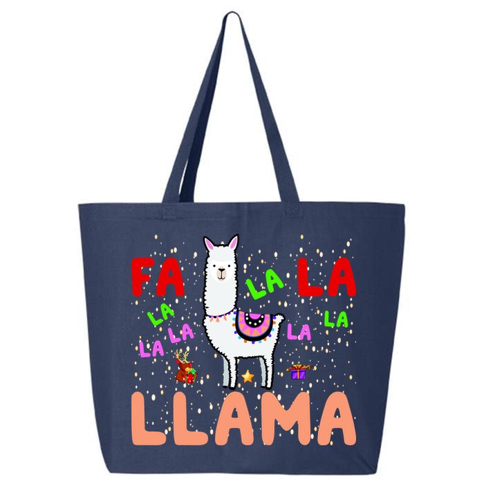 Fa La La Llama Funny Llama Christmas 25L Jumbo Tote