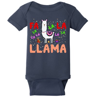 Fa La La Llama Funny Llama Christmas Baby Bodysuit