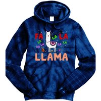 Fa La La Llama Funny Llama Christmas Tie Dye Hoodie