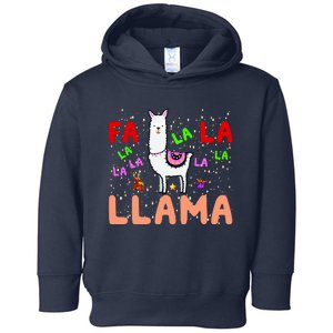 Fa La La Llama Funny Llama Christmas Toddler Hoodie