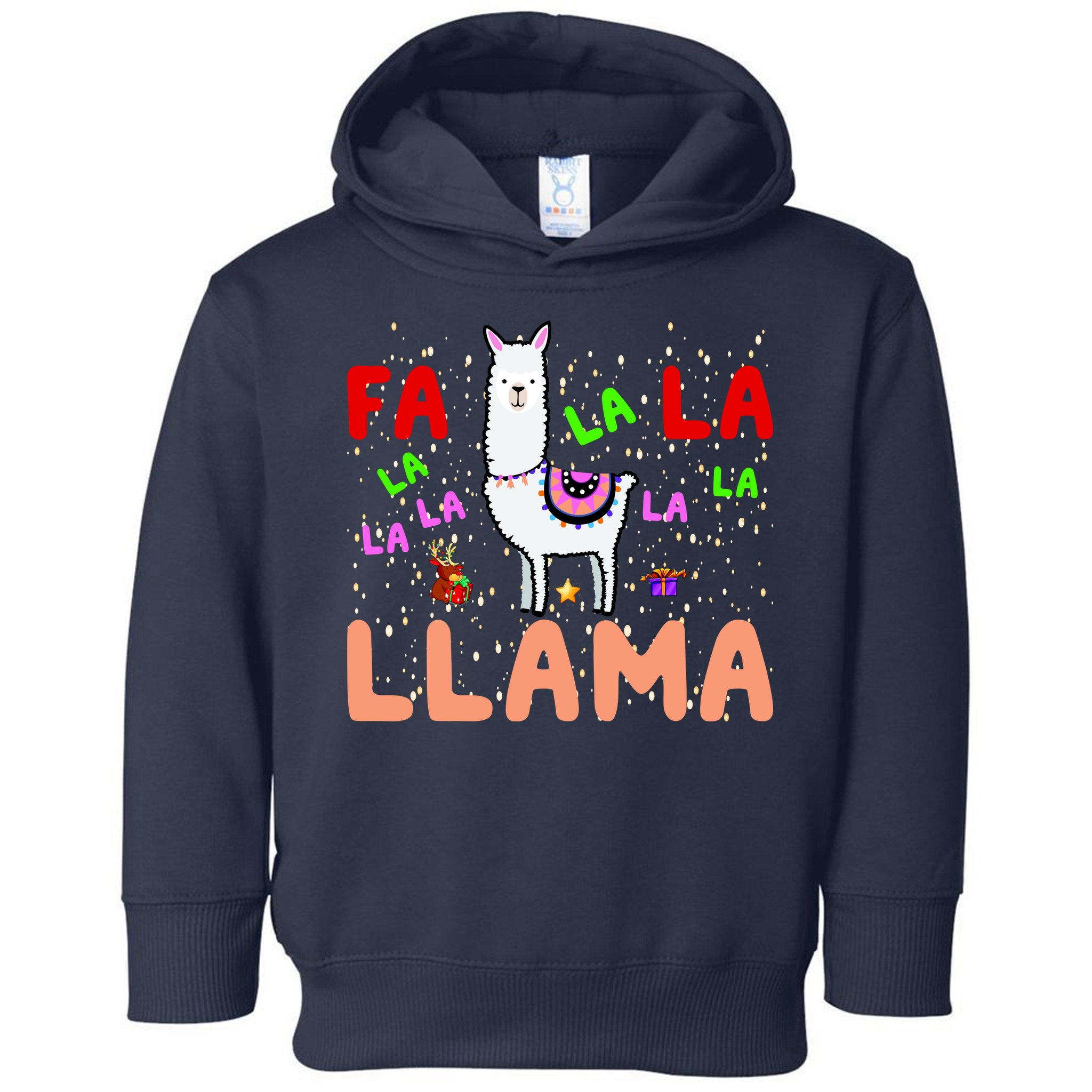 Fa La La Llama Funny Llama Christmas Toddler Hoodie
