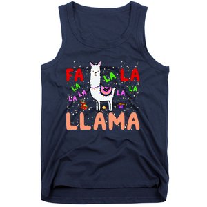 Fa La La Llama Funny Llama Christmas Tank Top