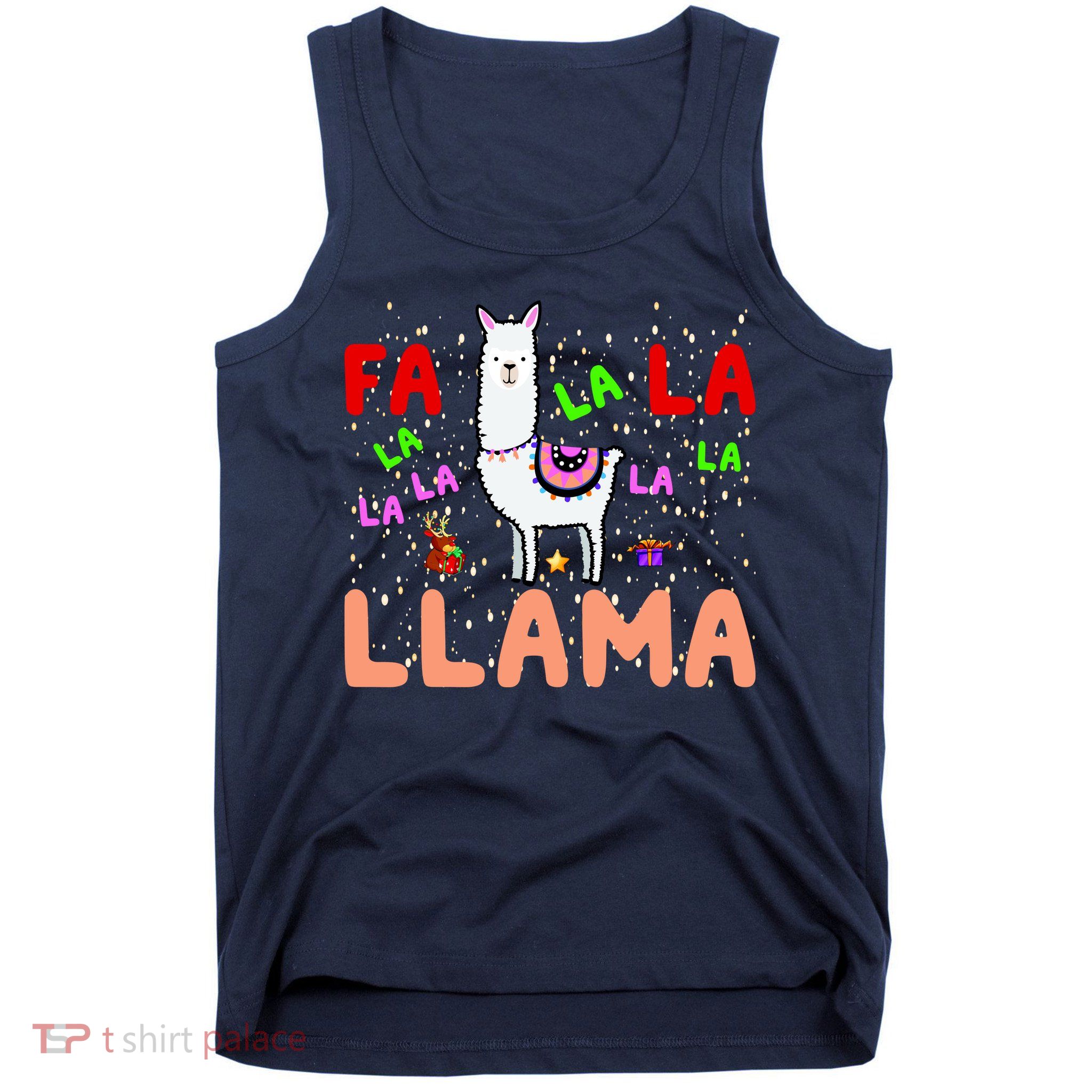 Fa La La Llama Funny Llama Christmas Tank Top