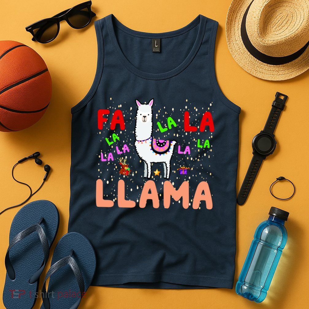 Fa La La Llama Funny Llama Christmas Tank Top