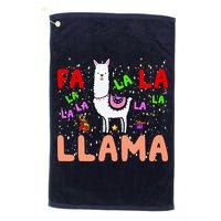 Fa La La Llama Funny Llama Christmas Golf Towel