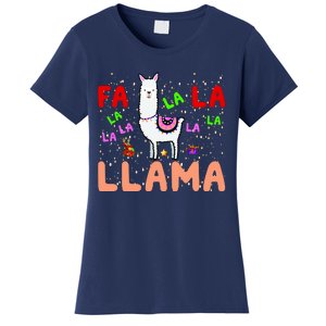 Fa La La Llama Funny Llama Christmas Women's T-Shirt