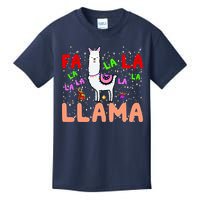 Fa La La Llama Funny Llama Christmas Kids T-Shirt