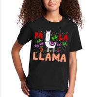 Fa La La Llama Funny Llama Christmas Kids T-Shirt