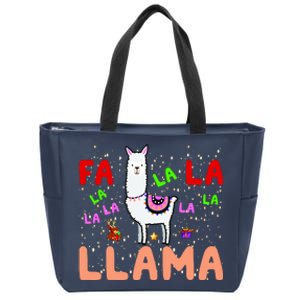 Fa La La Llama Funny Llama Christmas Zip Tote Bag