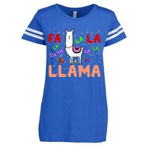 Fa La La Llama Funny Llama Christmas Enza Ladies Jersey Football T-Shirt