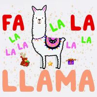 Fa La La Llama Funny Llama Christmas Garment-Dyed Sweatshirt